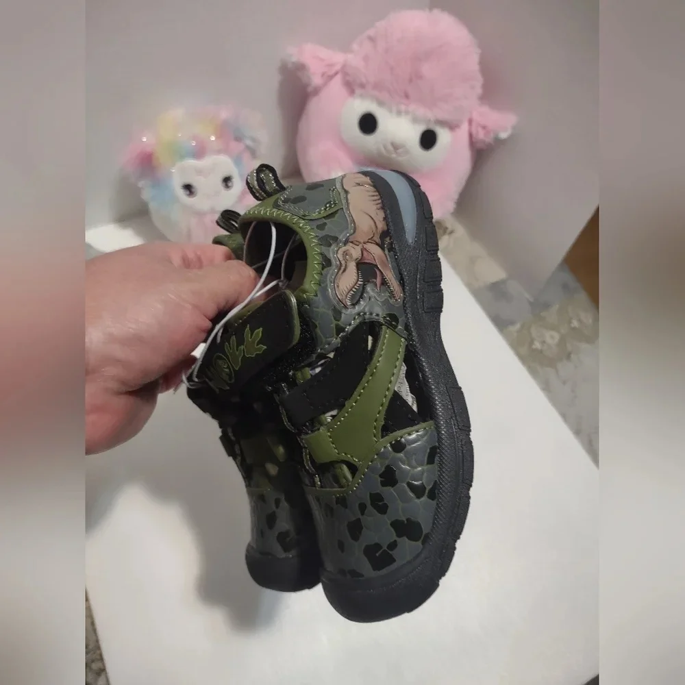 Stylish Green and Black Kids Sneakers